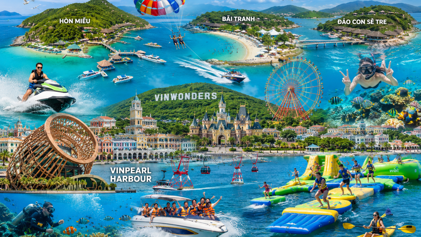 TOUR DU LỊCH 3 ĐẢO NHA TRANG 2 NGÀY 2 ĐÊM TRỌN GÓI GIÁ TỐT