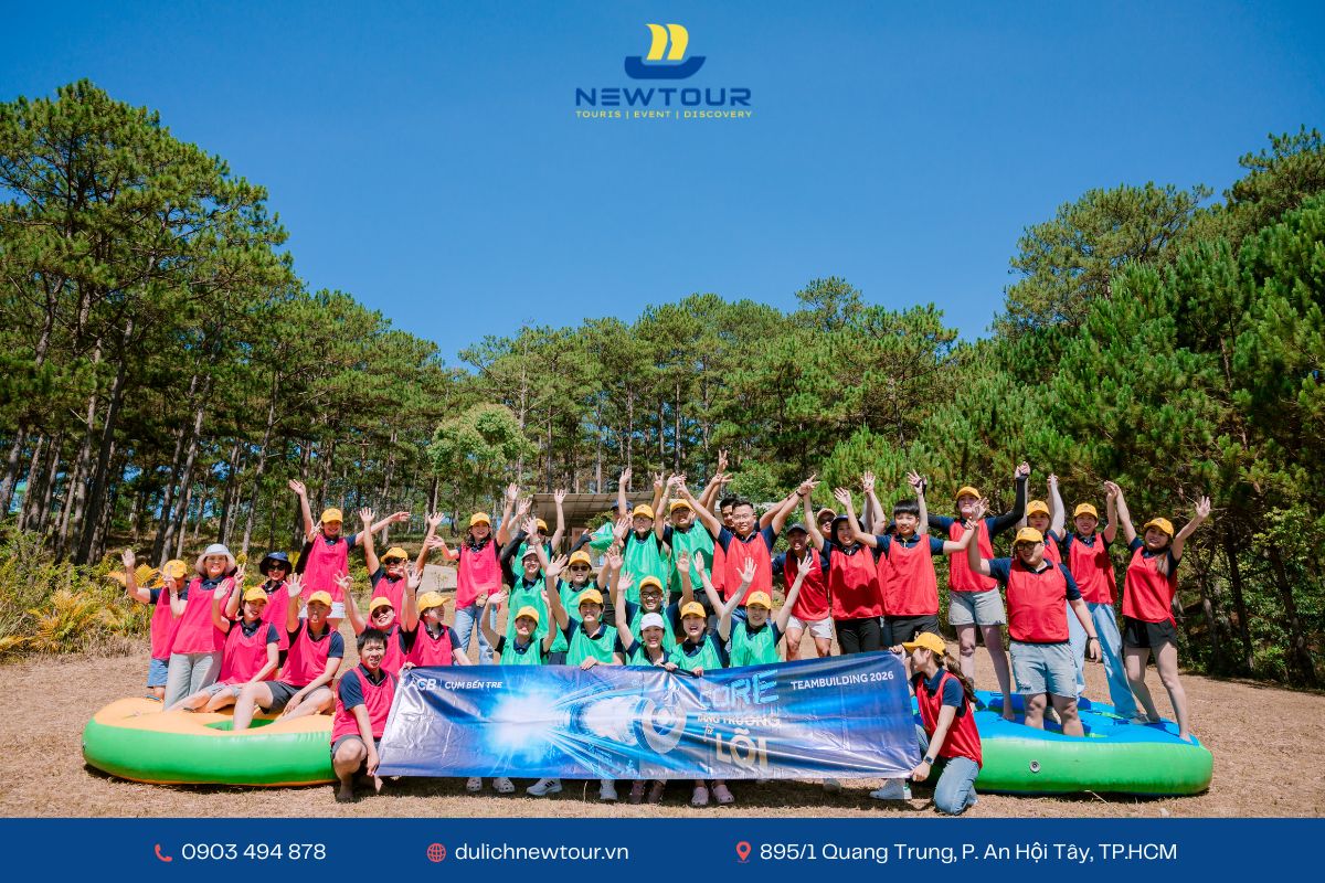 Quý đoàn ACB Cụm Bến Tre trong chuyến TeamBuilding mùa hè 2026 tại Đà Lạt