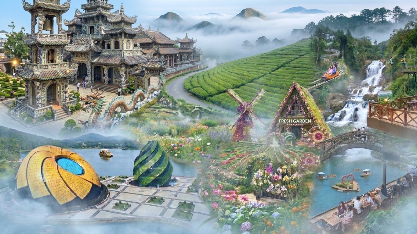 TOUR ĐÀ LẠT 4N3Đ | KHÁM PHÁ THÀNH PHỐ SƯƠNG MỜ & NHỮNG MÙA HOA