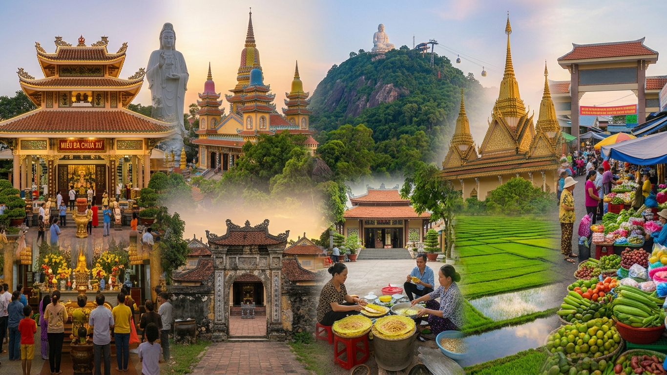 TOUR CHÂU ĐỐC AN GIANG VIẾNG MIẾU BÀ CHÚA XỨ, NÚI CẤM & CHÙA TÀ PẠ
