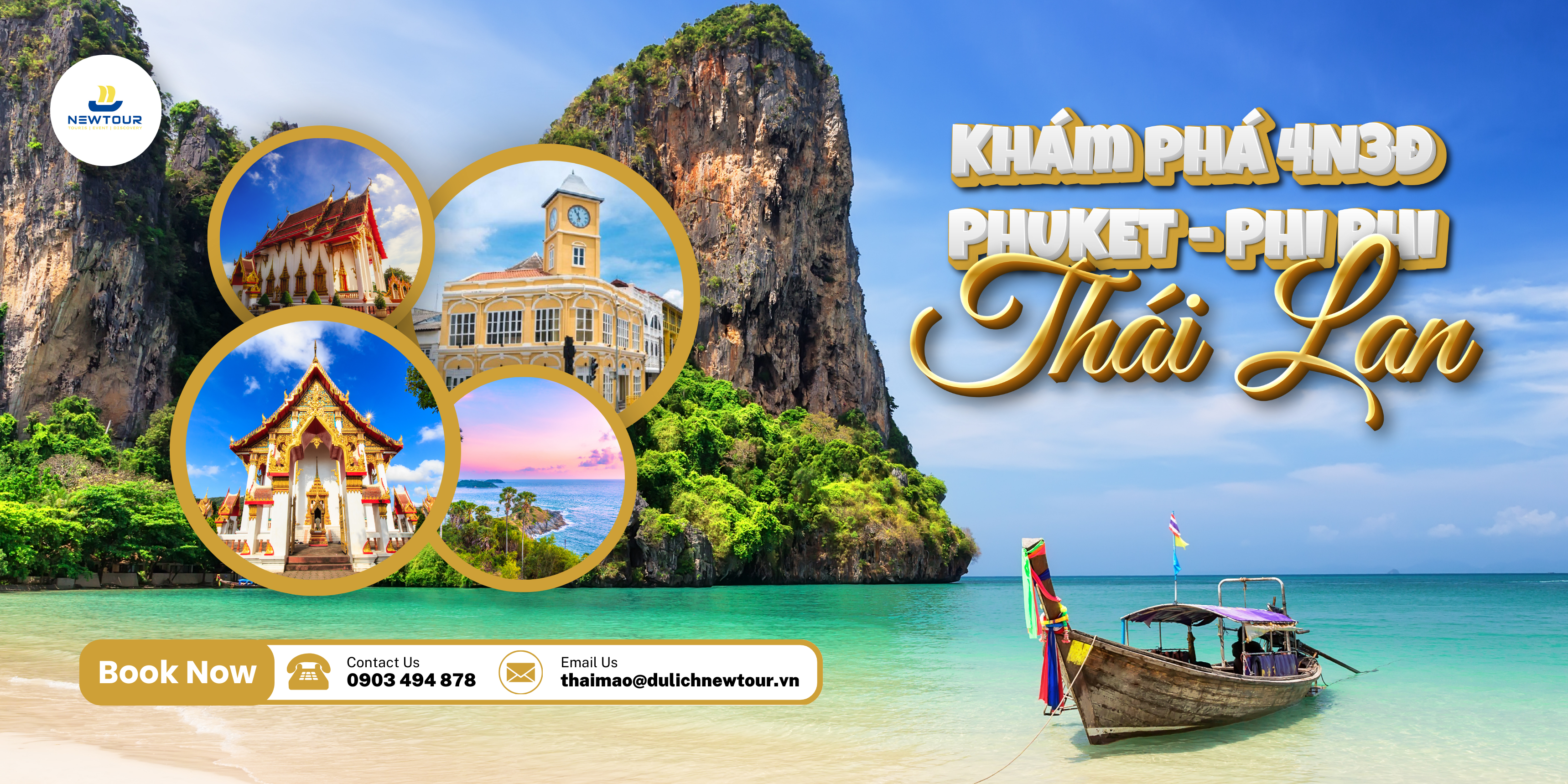 DU LỊCH THÁI LAN 4 NGÀY 3 ĐÊM KHÁM PHÁ THIÊN ĐƯỜNG BIỂN: PHUKET - PHI PHI