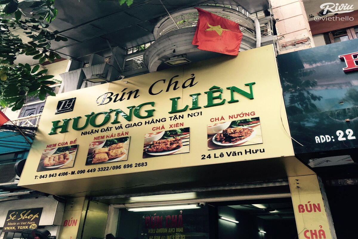 Bún chả Hương Liên ở địa chỉ Lê Văn Hưu