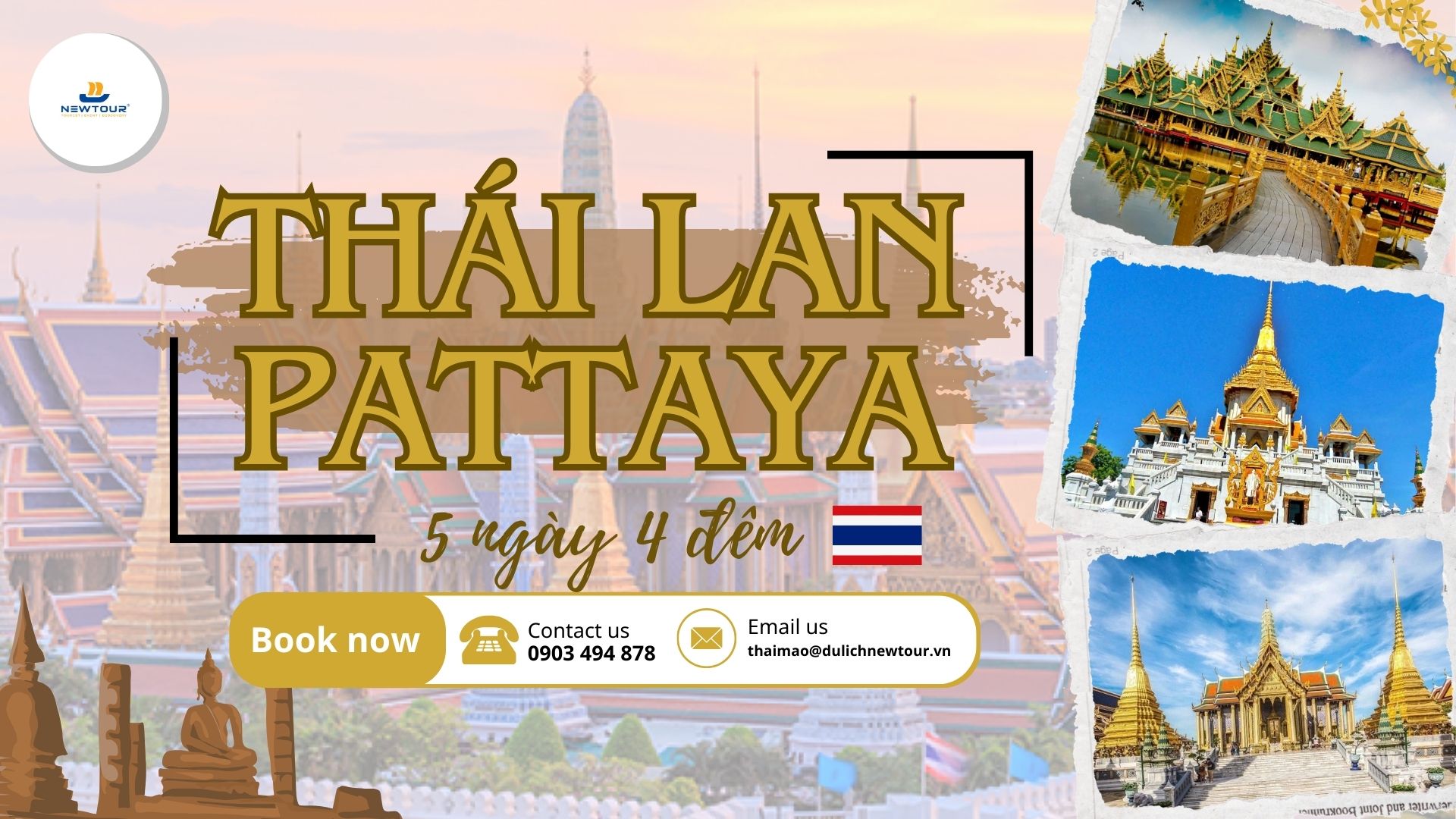 TOUR TẾT: DU LỊCH THÁI LAND  BANGKOK – PATTAYA - 5 NGÀY 4 ĐÊM