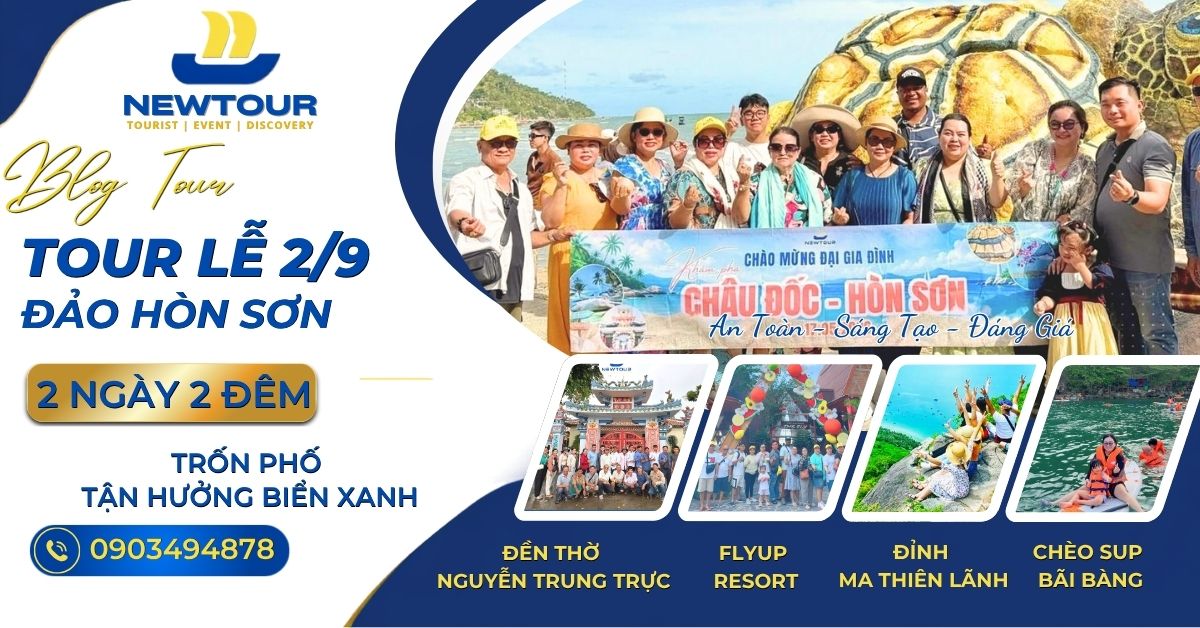 Tour đảo Hòn Sơn Lễ 2/9 – Trốn phố tận hưởng biển xanh 2N2Đ